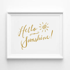 "HELLO SUNSHINE!" CALLIGRAPHY ART PRINT BY ANNA SEE