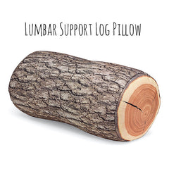 TREE LOG PILLOW, LUMBAR BACK SUPPORT, HEAD REST, TRAVEL PILLOW, PILLOW ROLL, Round Circular Pillow, Wood, Cabin, Lodge Decor