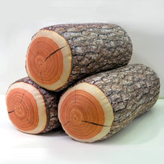 TREE LOG PILLOW, LUMBAR BACK SUPPORT, HEAD REST, TRAVEL PILLOW, PILLOW ROLL, Round Circular Pillow, Wood, Cabin, Lodge Decor
