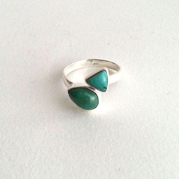 RING: NATURAL TURQUOISE RING, 100% SOLID .925 STERLING SILVER, HANDMADE AND AVAILABLE EXCLUSIVELY AT ANNA SEE
