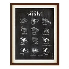 GUIDE TO SUSHI ART PRINT (BLACK) BY ANNA SEE