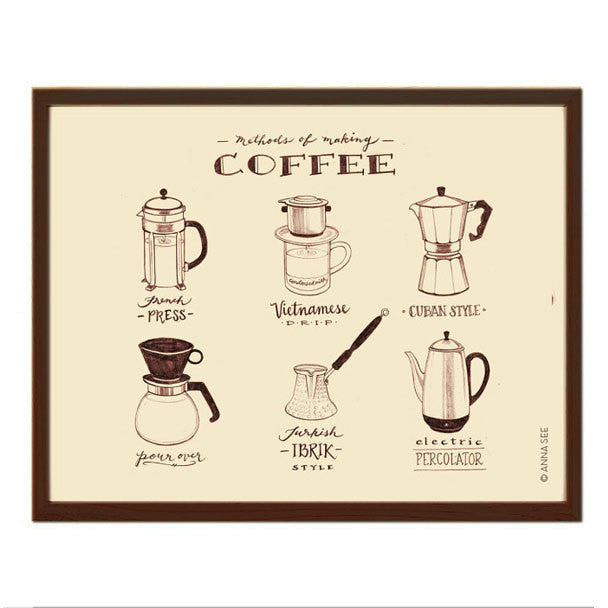 GUIDE TO METHODS OF MAKING COFFEE ART PRINT (IVORY) BY ANNA SEE