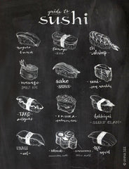 GUIDE TO SUSHI ART PRINT (BLACK) BY ANNA SEE