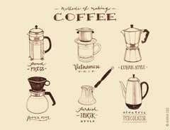 GUIDE TO METHODS OF MAKING COFFEE ART PRINT (IVORY) BY ANNA SEE