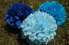 One Dozen 4" Tissue Mini Pom Poms