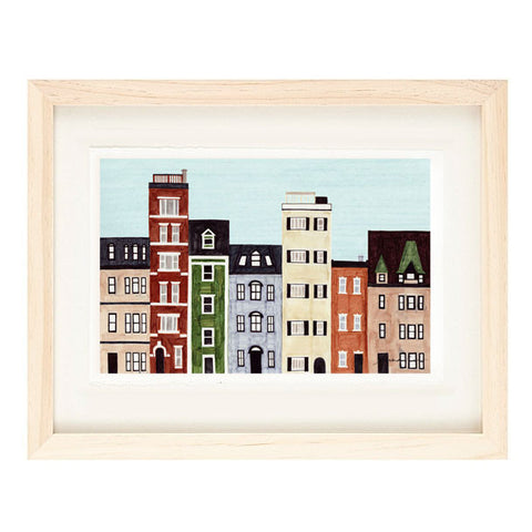 BOSTON, NEW ENGLAND ILLUSTRATION GICLEE ART PRINT BY ANNA SEE
