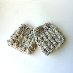 BOOT CUFFS WITH WOOD BUTTONS, HANDMADE AND CROCHET EXCLUSIVELY FOR ANNA SEE
