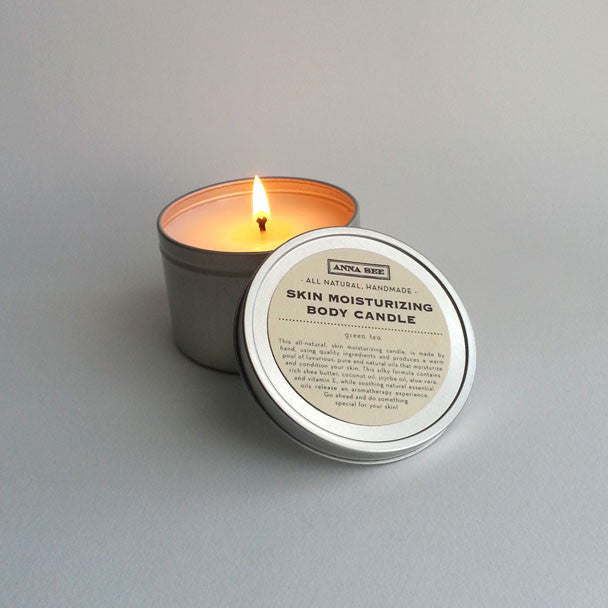 ALL-NATURAL, SKIN MOISTURIZING BODY TRAVEL CANDLE,  8 OZ. HANDMADE EXCLUSIVELY FOR ANNA SEE