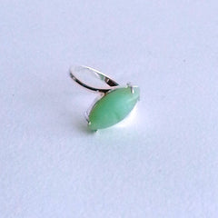 RING: NATURAL CHRYSOPRASE RING, 100% SOLID .925 STERLING SILVER, HANDMADE AND AVAILABLE EXCLUSIVELY AT ANNA SEE