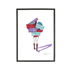 SHOPPING SEASON LIMITED EDITION ILLUSTRATION GICLEE ART PRINT BY ANNA SEE