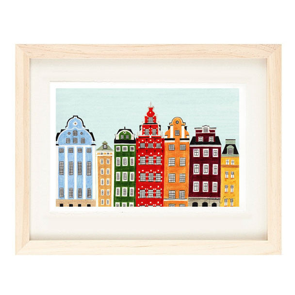 STOCKHOLM ILLUSTRATION GICLEE ART PRINT BY ANNA SEE