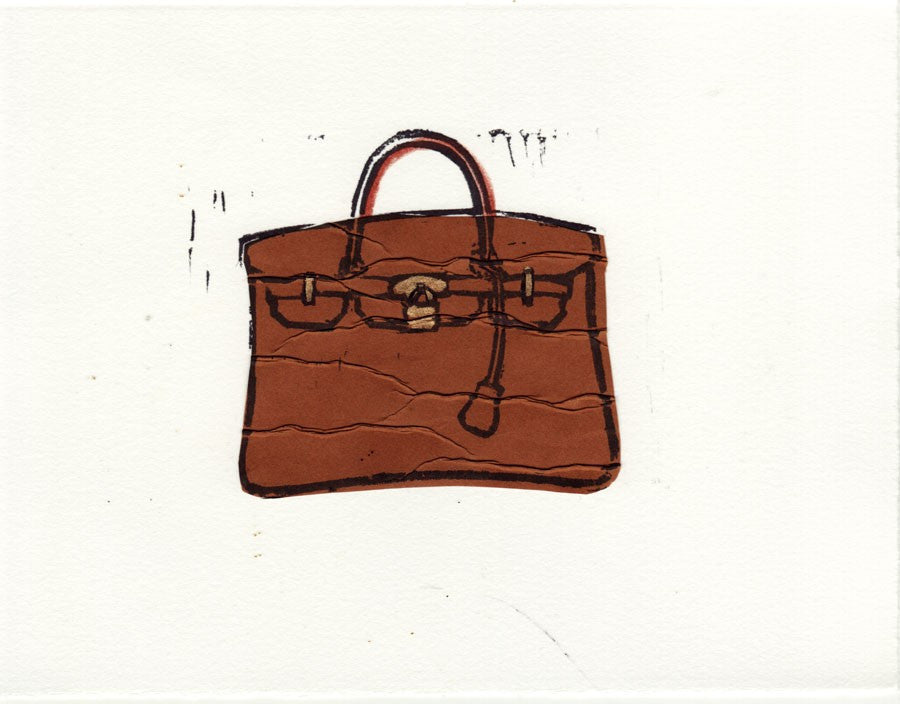 Hermes Birkin Stitching and embossed logo detail. Notice the slant of the  handstitching.