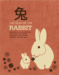 THE YEAR OF THE RABBIT 2011 ILLUSTRATION GICLEE ART PRINT BY ANNA SEE