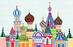 RUSSIAN ARCHITECTURE ILLUSTRATION GICLEE ART PRINT BY ANNA SEE